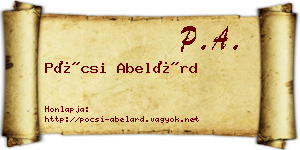 Pócsi Abelárd névjegykártya